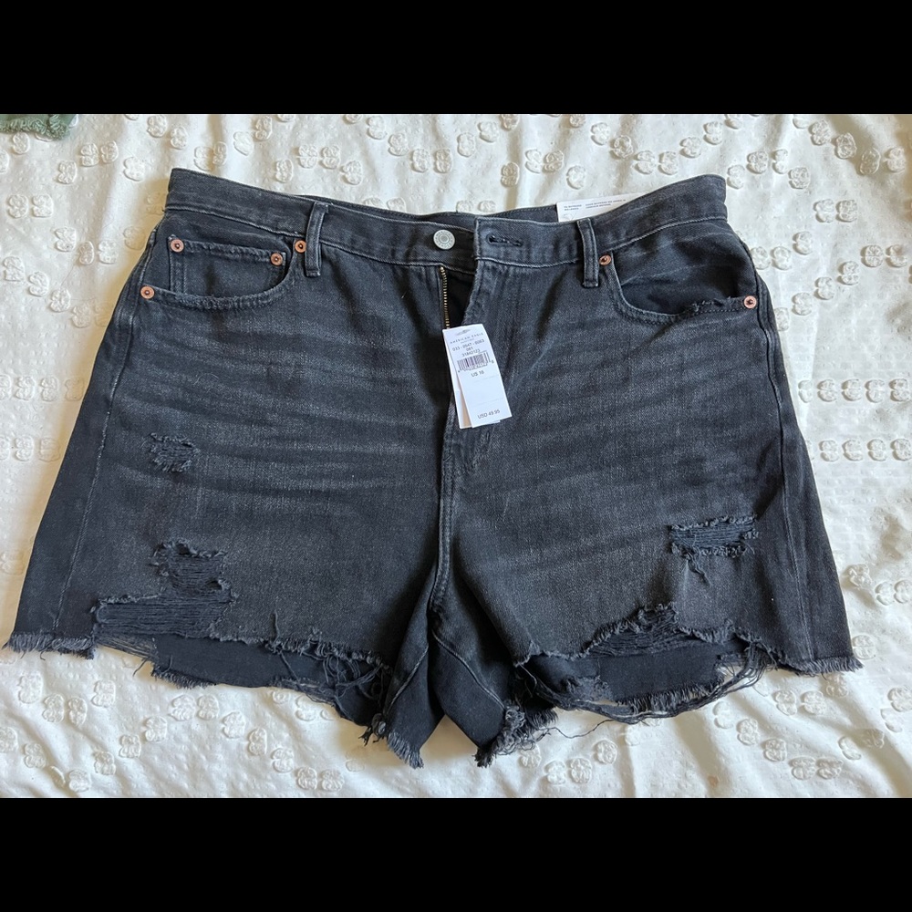 Black American Eagle Boyfriend Shorts